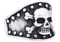Mens Black Stainless Steel Skull Ring