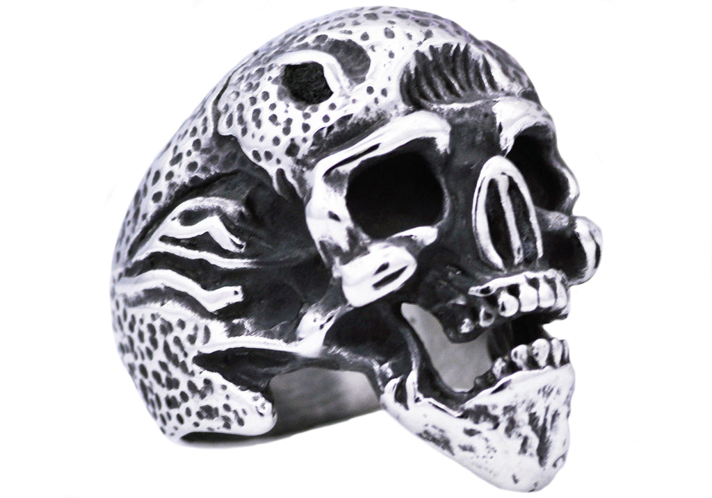 Mens Stainless Steel Skull Ring