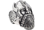 Mens Two-Tone Viking Stainless Steel Ring