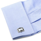 Onyx and Mother of Pearl Key Cufflinks