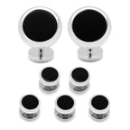 Double Sided Onyx Round Beveled 5-Stud Set