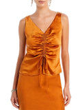 Lucy Paris Gathered Top Gold