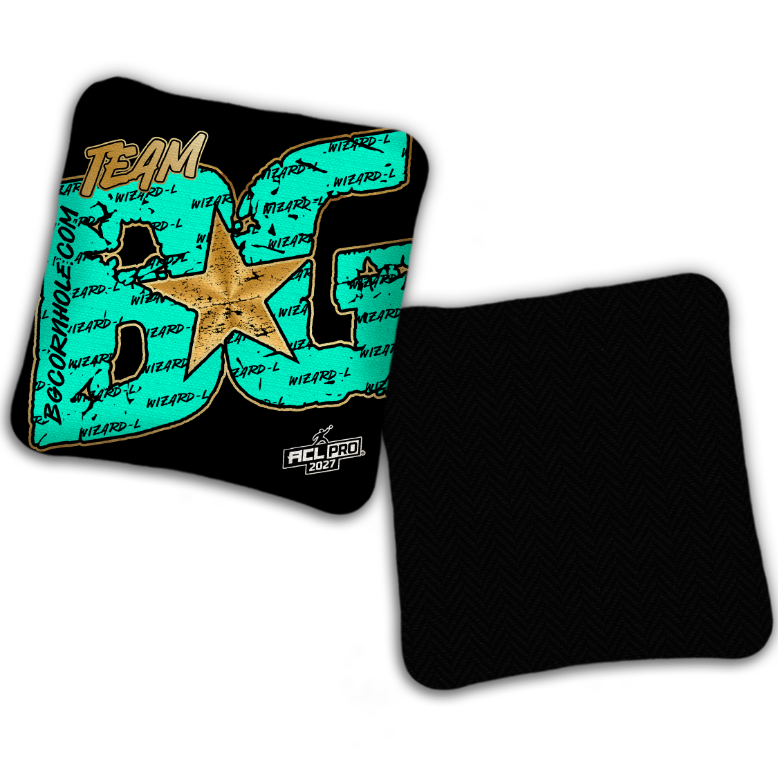 2027 ACL - BG Wizard L "Big BG Colormatch" - Pro Stamped Cornhole Bags - SET OF 4 BAGS