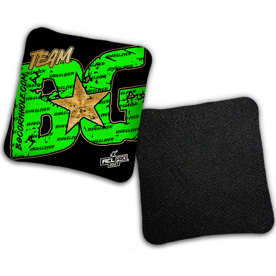 2027 ACL - BG Kingslayer "Big BG Colormatch" - Pro Stamped Cornhole Bags - SET OF 4 BAGS