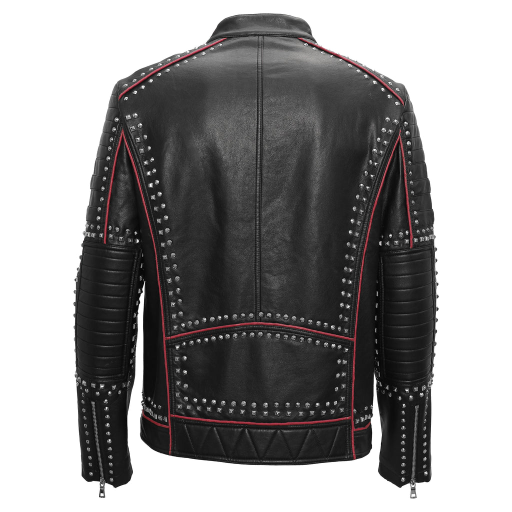 Urban Glimmer PU Leather Moto Jacket BLACK