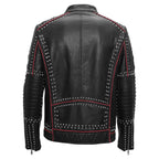 Urban Glimmer PU Leather Moto Jacket BLACK