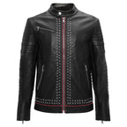 Urban Glimmer PU Leather Moto Jacket BLACK