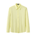 Barocco Capri Men's Linen Long Sleeve Shirt - Canary