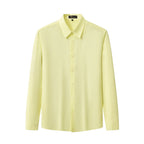 Barocco Capri Men's Linen Long Sleeve Shirt - Canary