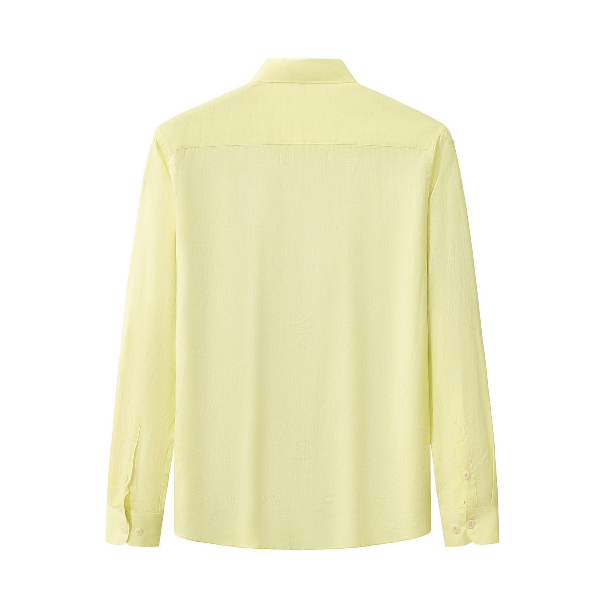 Barocco Capri Men's Linen Long Sleeve Shirt - Canary