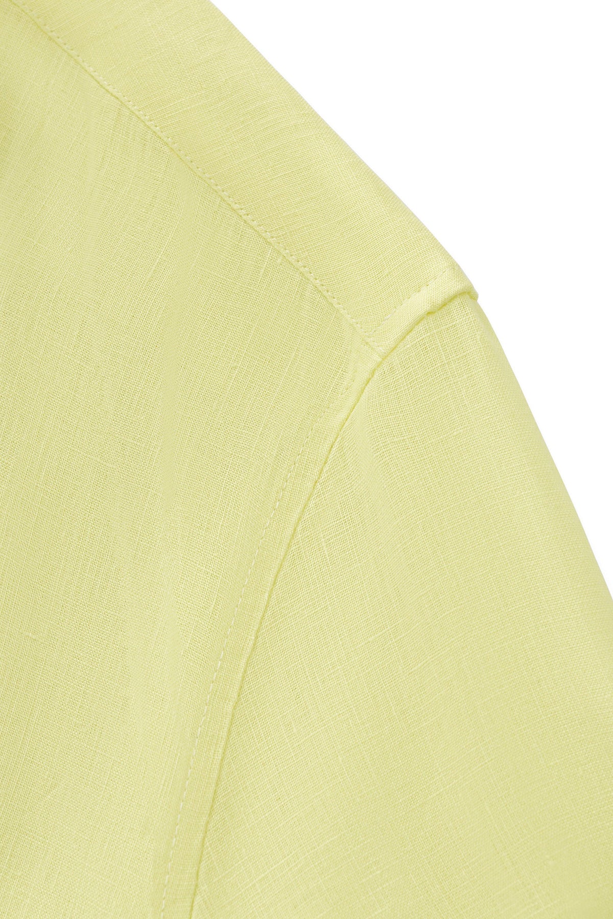 Barocco Capri Men's Linen Long Sleeve Shirt - Canary