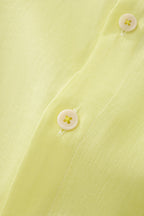 Barocco Capri Men's Linen Long Sleeve Shirt - Canary