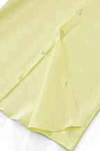 Barocco Capri Men's Linen Long Sleeve Shirt - Canary