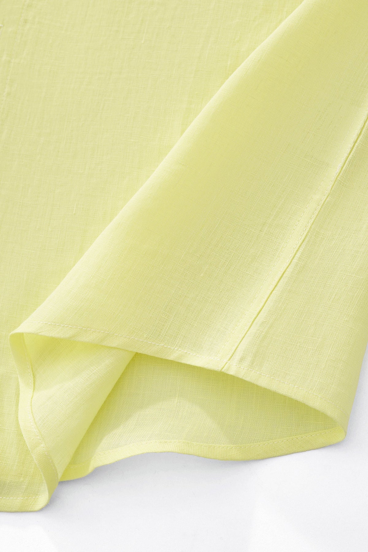 Barocco Capri Men's Linen Long Sleeve Shirt - Canary