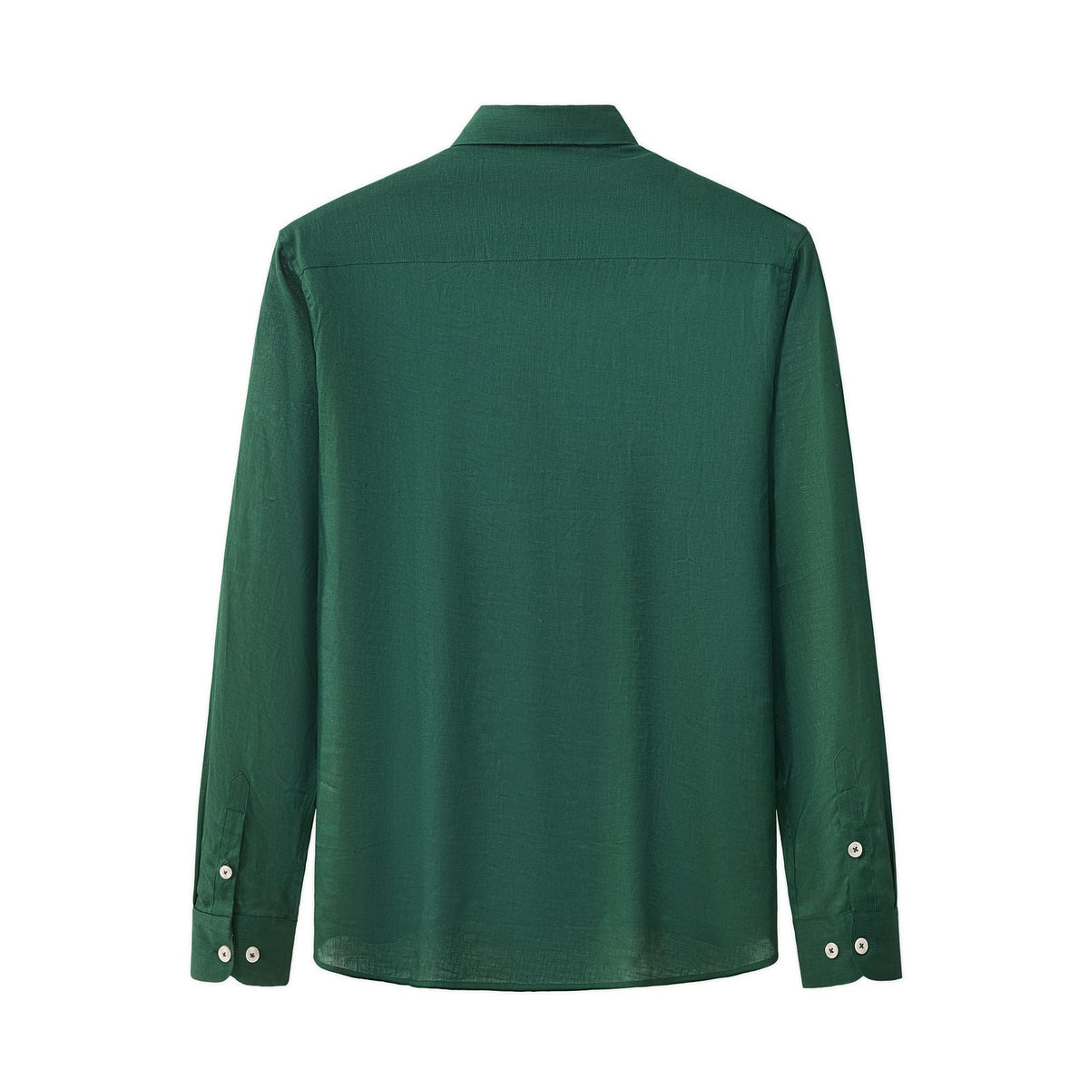 Barocco Capri Men's Linen Long Sleeve Shirt - Hunter Green