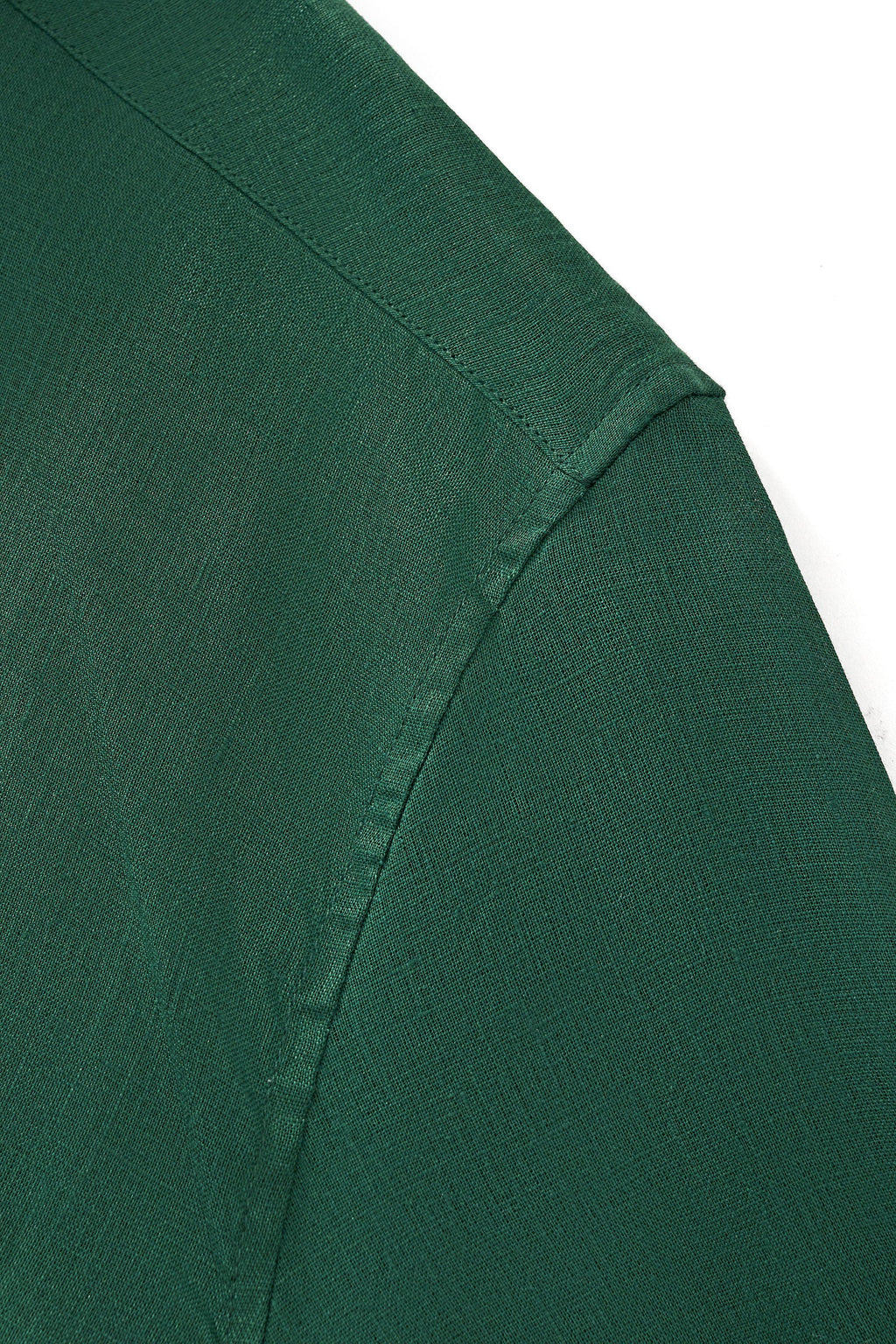 Barocco Capri Men's Linen Long Sleeve Shirt - Hunter Green