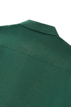 Barocco Capri Men's Linen Long Sleeve Shirt - Hunter Green