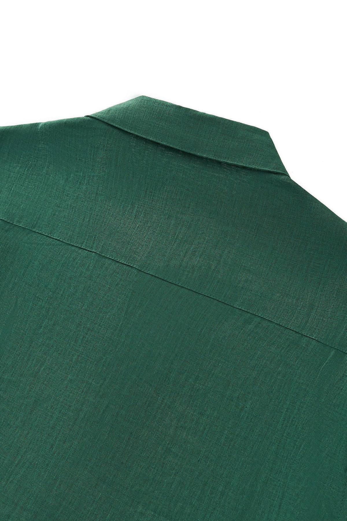Barocco Capri Men's Linen Long Sleeve Shirt - Hunter Green