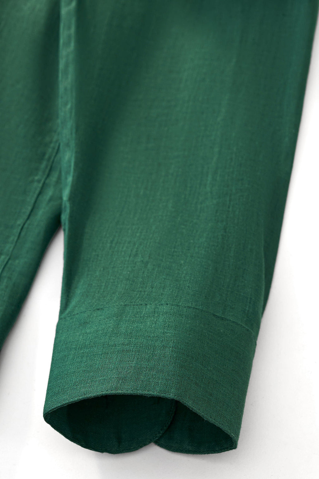 Barocco Capri Men's Linen Long Sleeve Shirt - Hunter Green