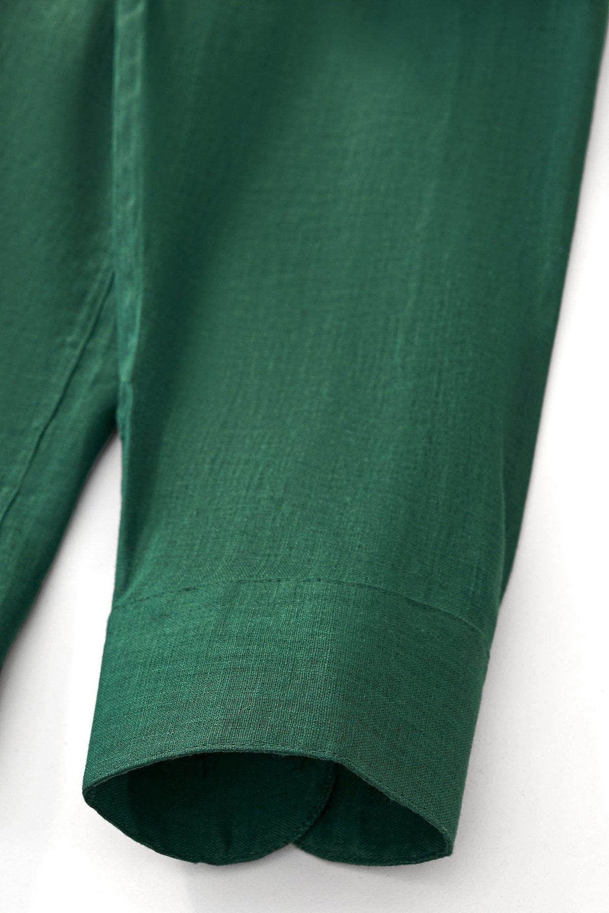 Barocco Capri Men's Linen Long Sleeve Shirt - Hunter Green