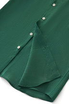 Barocco Capri Men's Linen Long Sleeve Shirt - Hunter Green