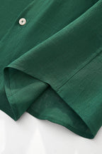 Barocco Capri Men's Linen Long Sleeve Shirt - Hunter Green