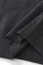 Dual-Layer Knit Fusion LS Sweater Shirt GREY