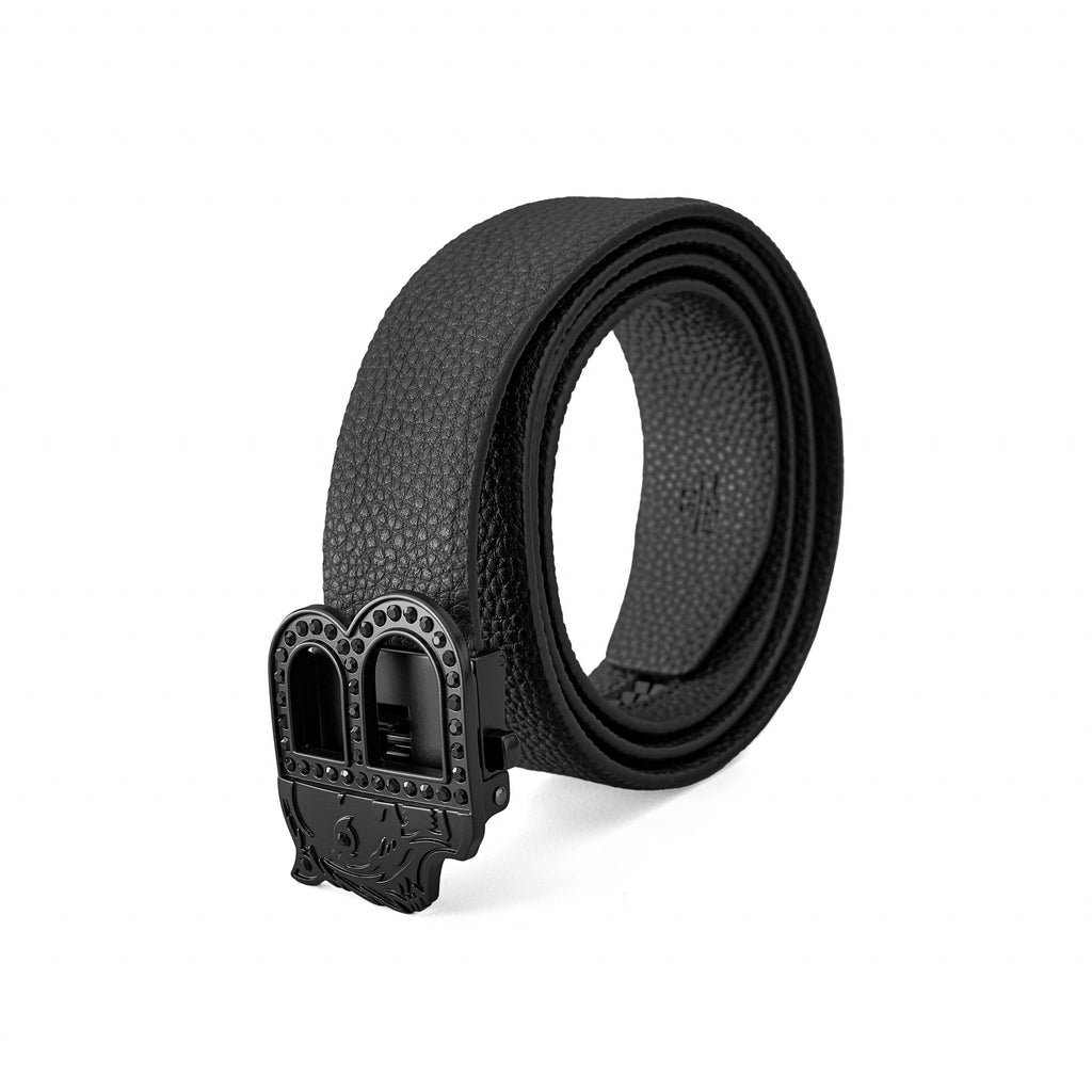 Pebbled Leather Auto BKL Belt – Black Edition BLACK/BLACK