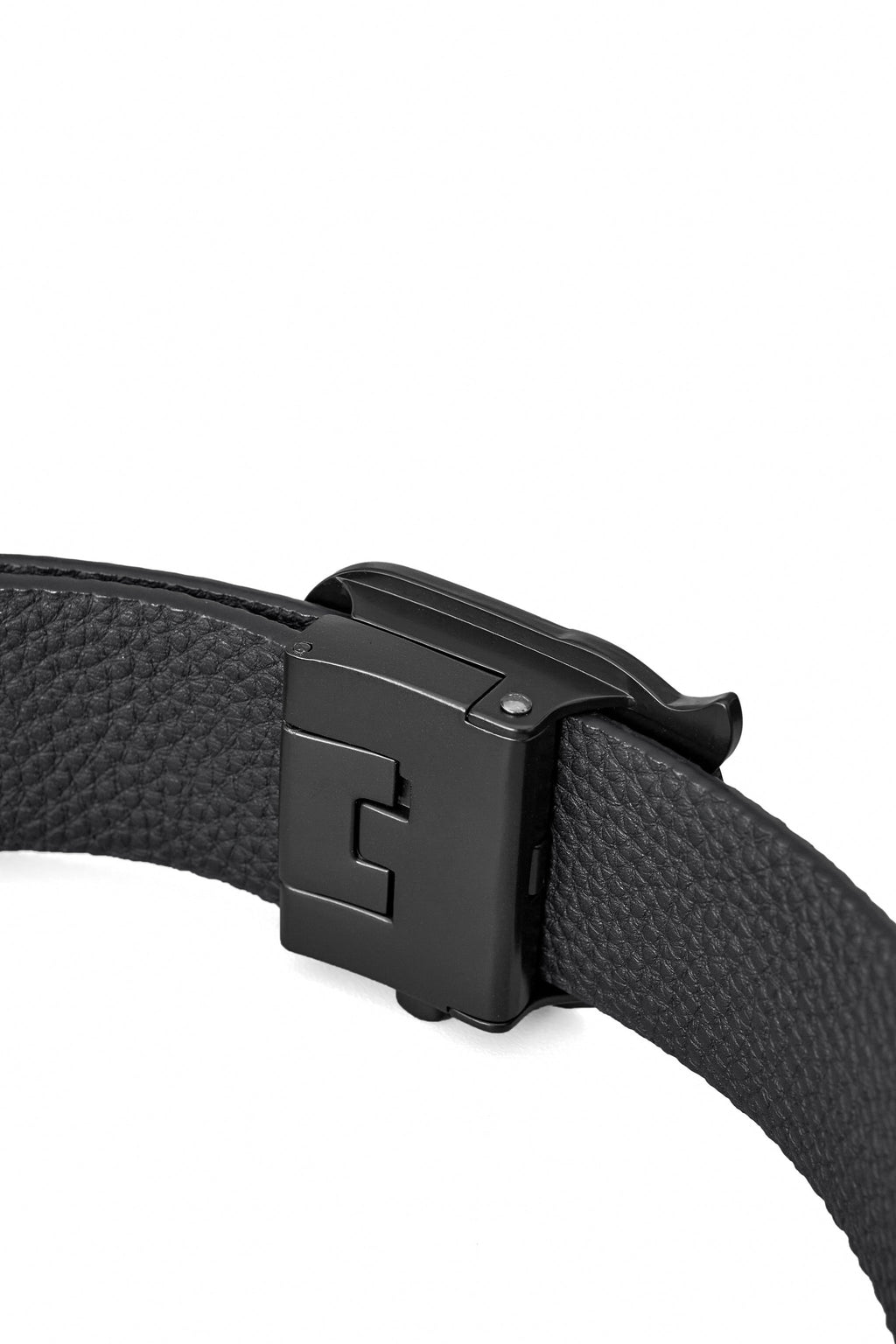 Pebbled Leather Auto BKL Belt – Black Edition BLACK/BLACK