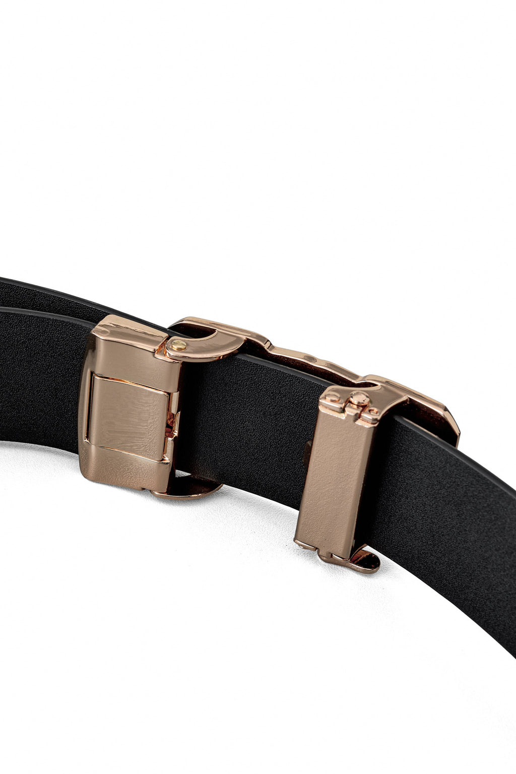 Flat Leather Lion Auto BKL Belt – Gold Ed. GOLD/BLACK