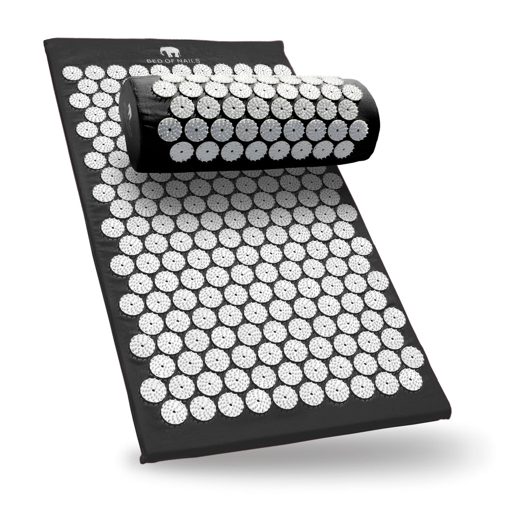 BON Acupressure Mat & Pillow - Black