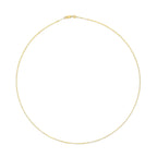 Solid 14K Yellow Gold 0.75mm Classic Box Chain Necklace. Unisex Chain - Size 16 Inches