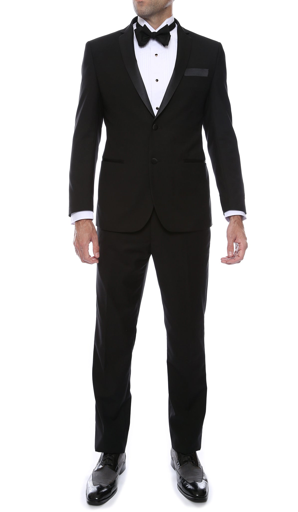 Bronson Black Slim Fit Notch Lapel Tuxedo