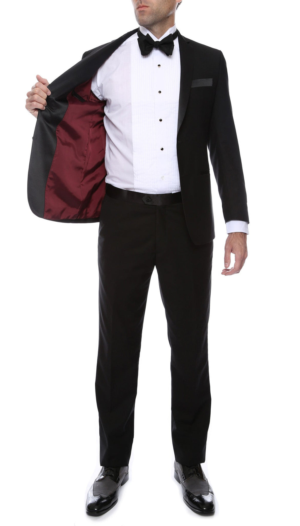 Bronson Black Slim Fit Notch Lapel Tuxedo
