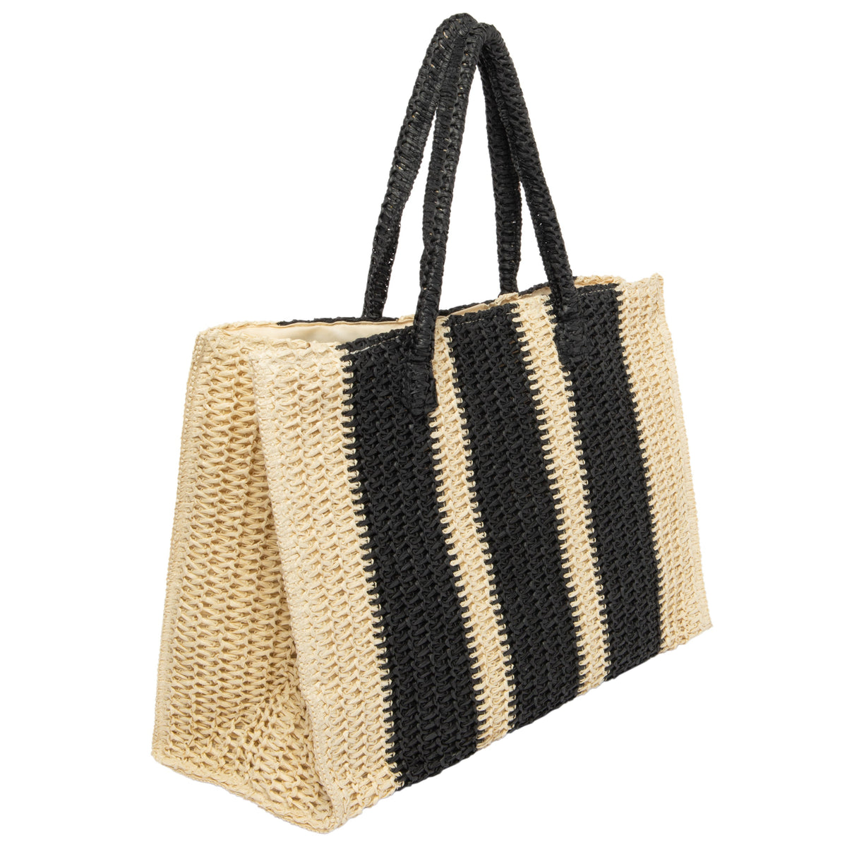 Mercado - Striped Crochet Tote with Matching Pouch