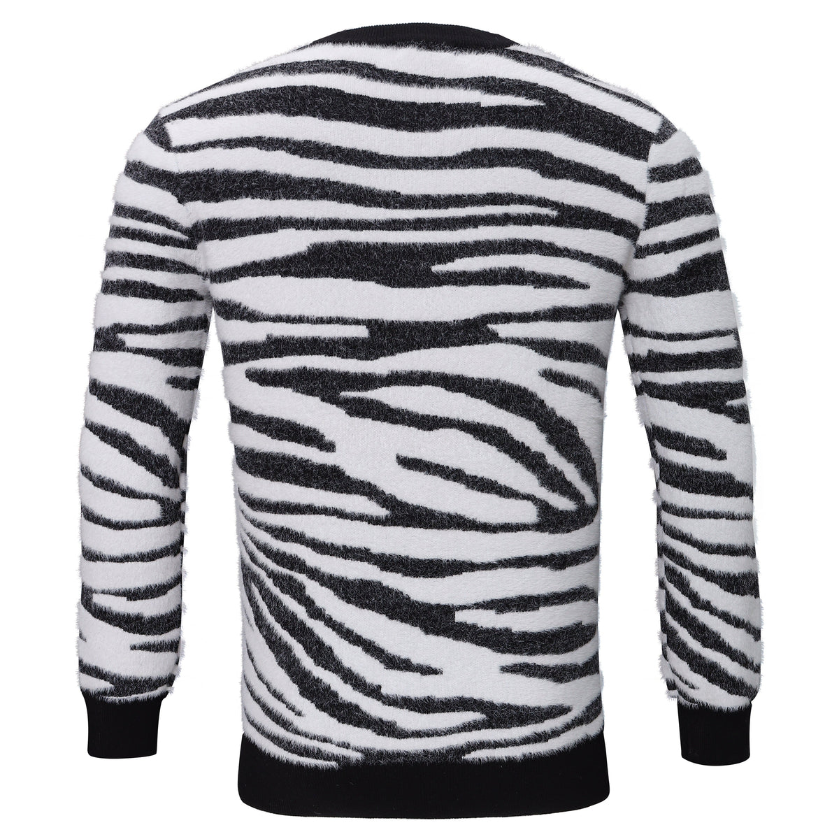 Barocco Wild Ride Men's Crew Neck Sweater - White/Black