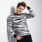 Barocco Wild Ride Men's Crew Neck Sweater - White/Black