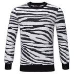 Barocco Wild Ride Men's Crew Neck Sweater - White/Black