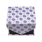 Men's Funky Purple Floral Pattern Design 4-pc Necktie Box Set