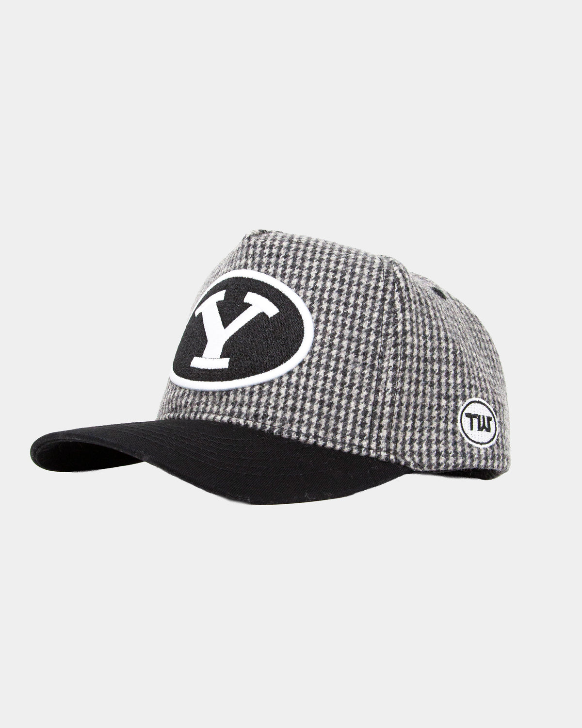 BYU Y Grey/Black Houndstooth Fade Hat