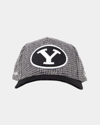BYU Y Grey/Black Houndstooth Fade Hat