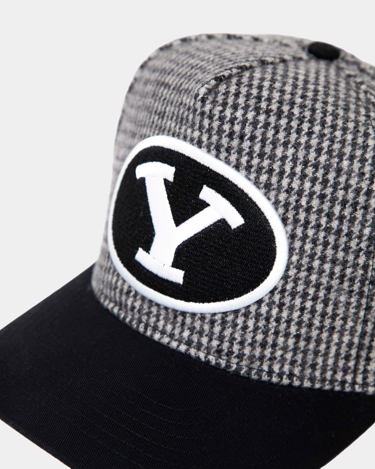 BYU Y Grey/Black Houndstooth Fade Hat