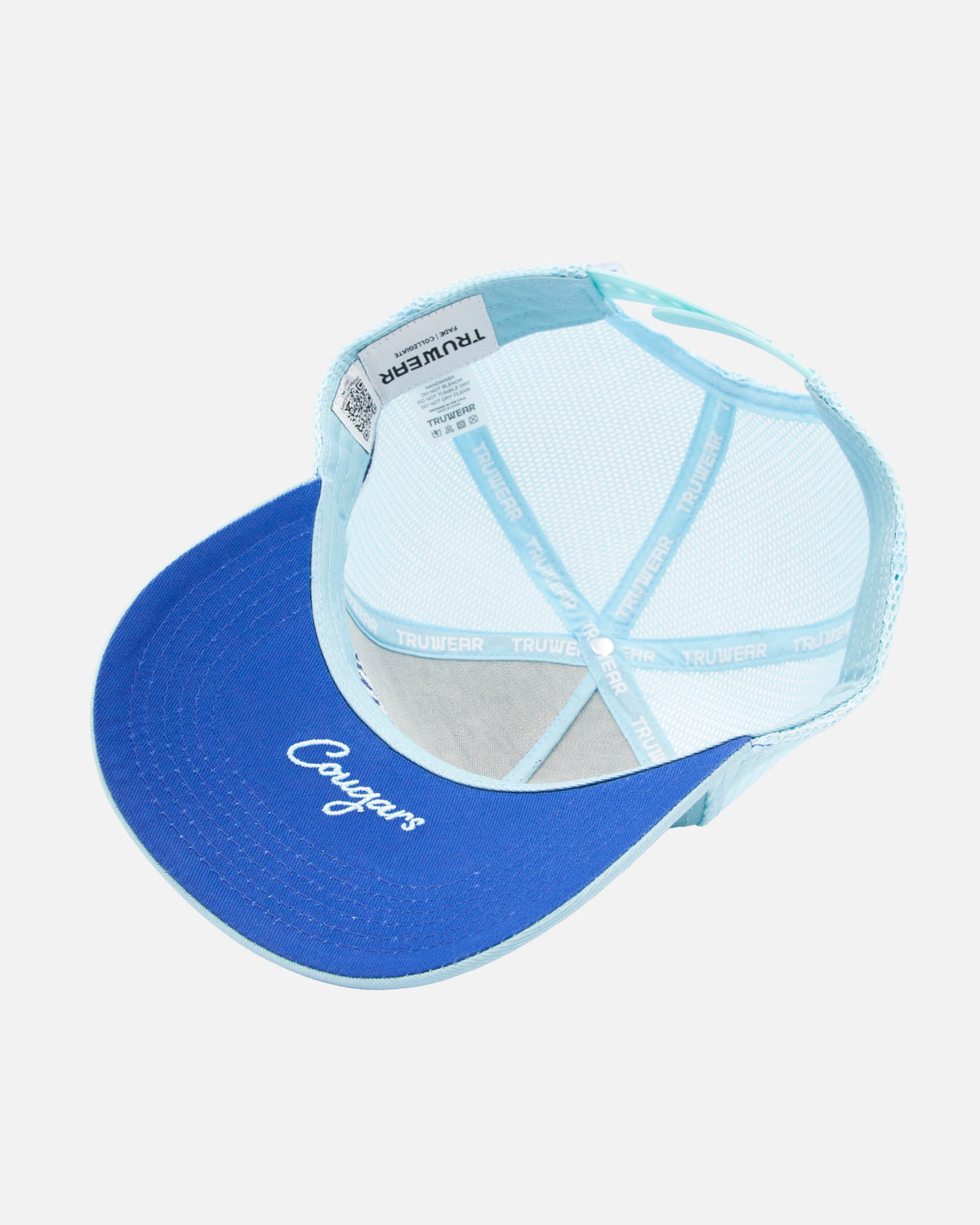 BYU Powder Blue Embroidered Trucker Hat