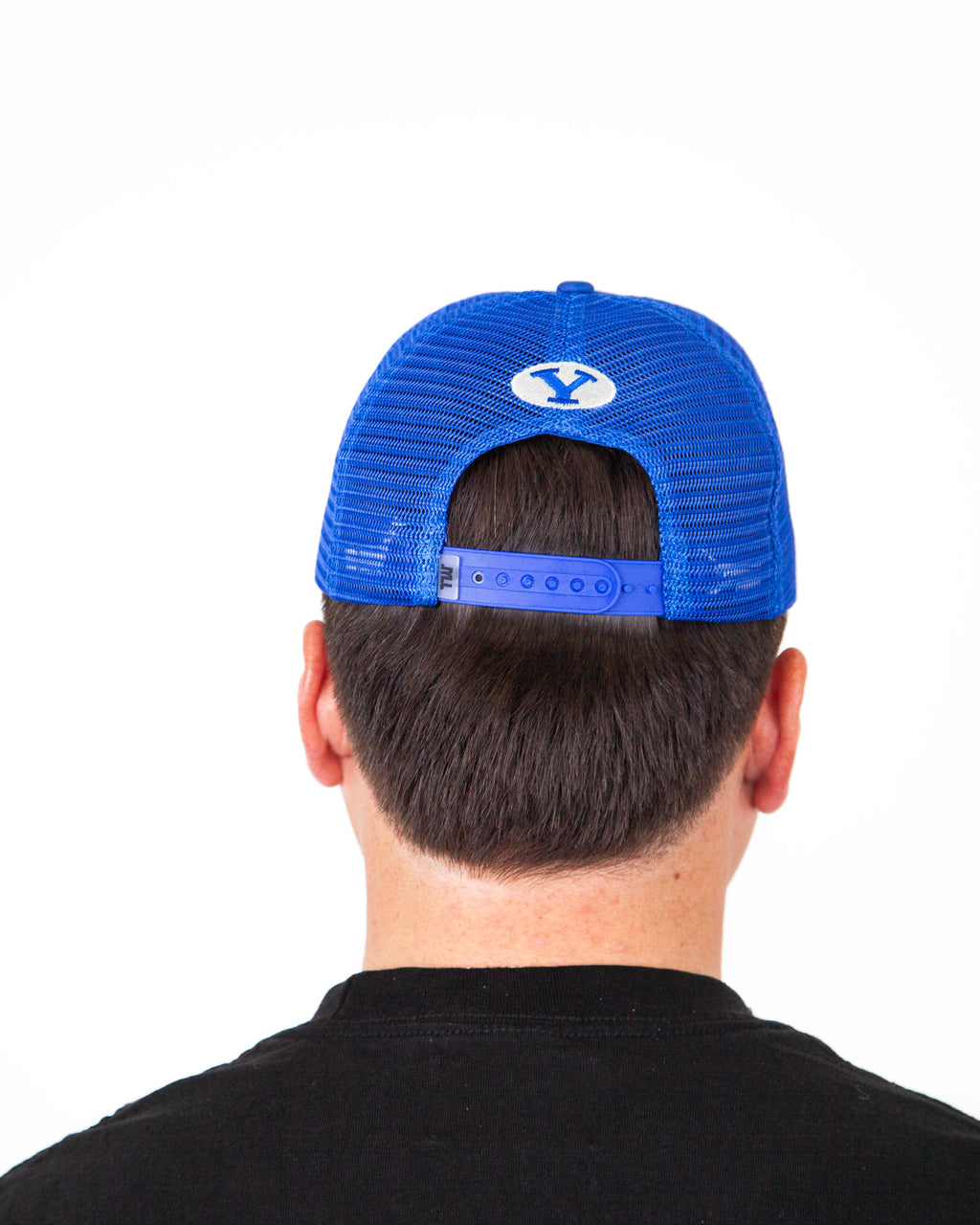 BYU Big Cougar Bunker Trucker Hat Royal Blue Kids