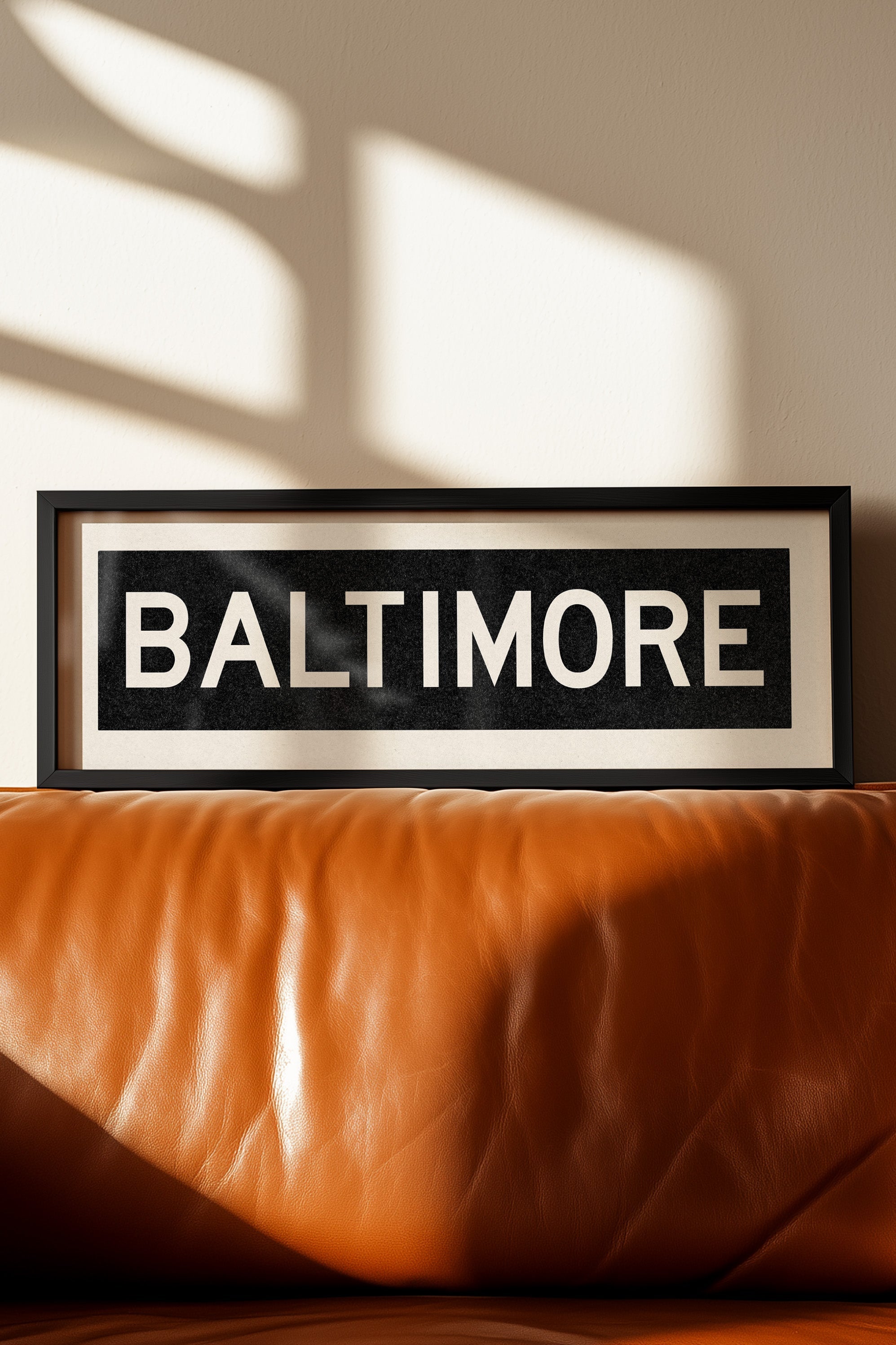 Framed Baltimore Maryland Bus Scroll
