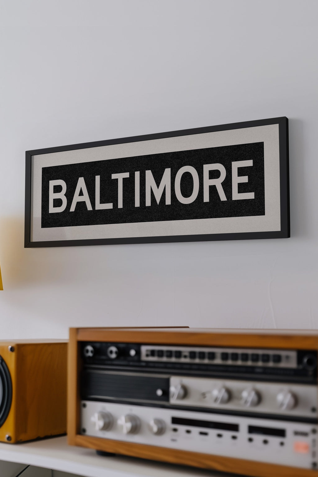 Framed Baltimore Maryland Bus Scroll