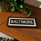 Framed Baltimore Maryland Bus Scroll