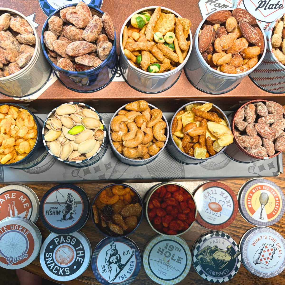 Bar Cart Snacks - Gourmet Nut Gift Set for Men