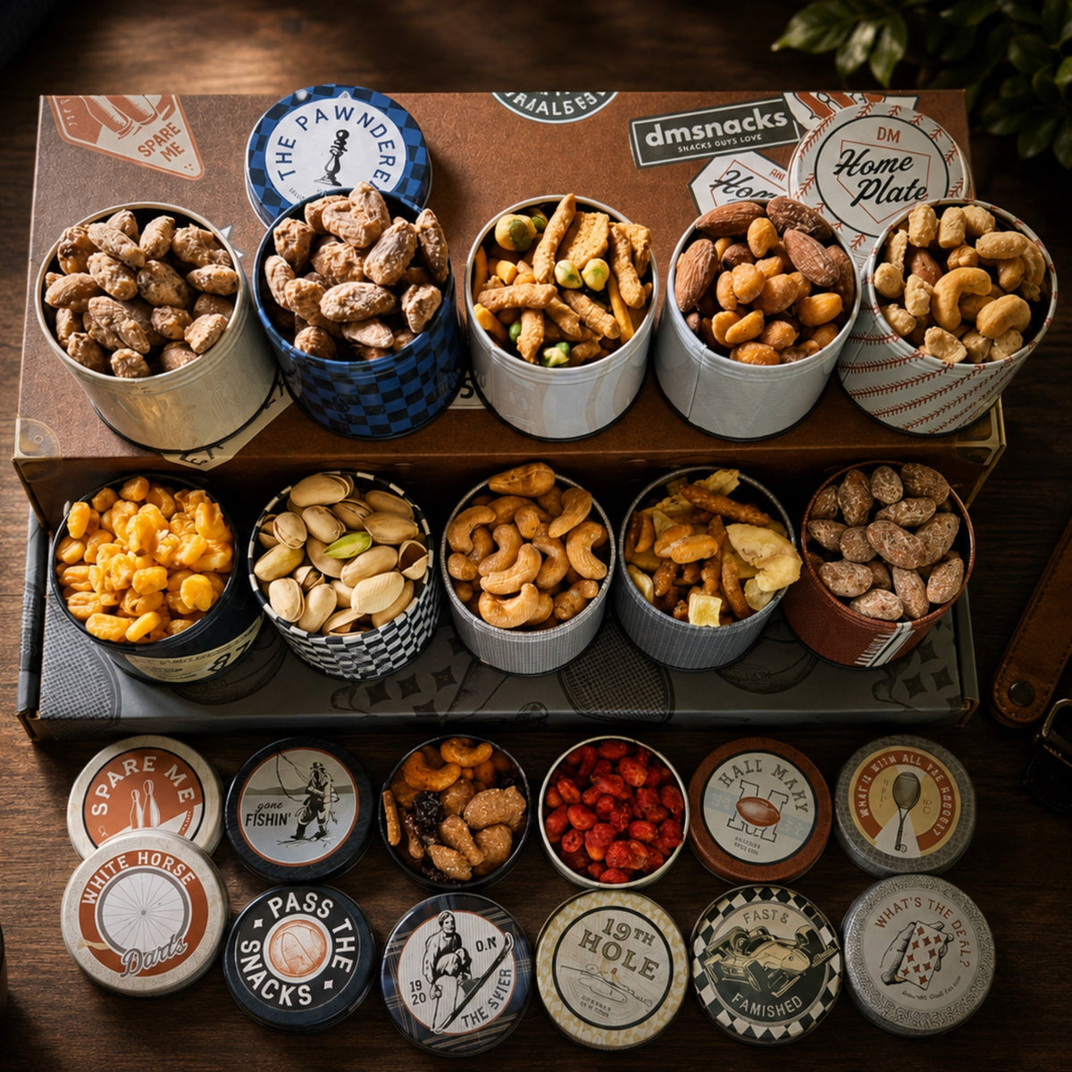 Bar Cart Snacks - Gourmet Nut Gift Set for Men