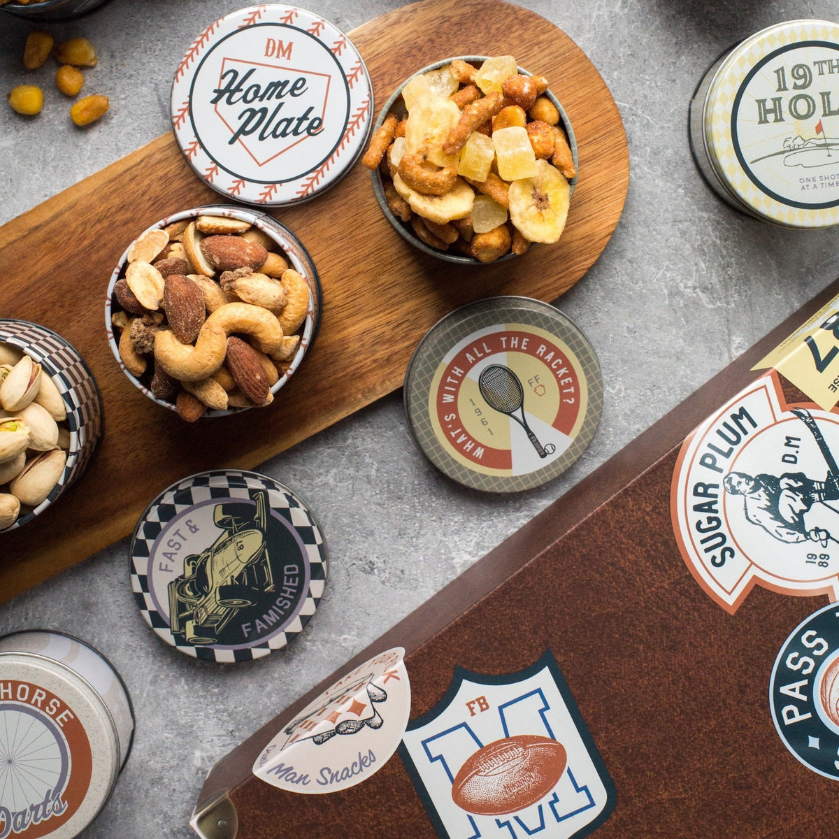 Bar Cart Snacks - Gourmet Nut Gift Set for Men